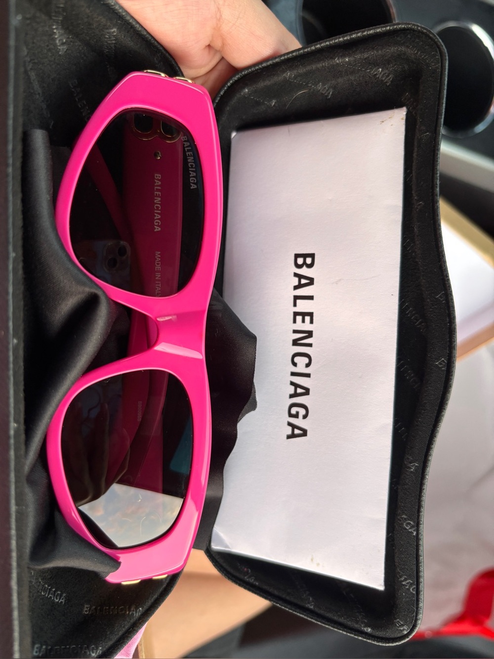 Balenciaga Vibrant Pink Cat-Eye Sunglasses